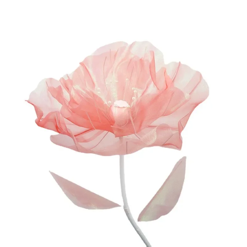 

Имитация симфонии, шелковая сетка, мак, уличное украшение для свадебной вечеринки, украшение для окна, набор реквизитов для съемки