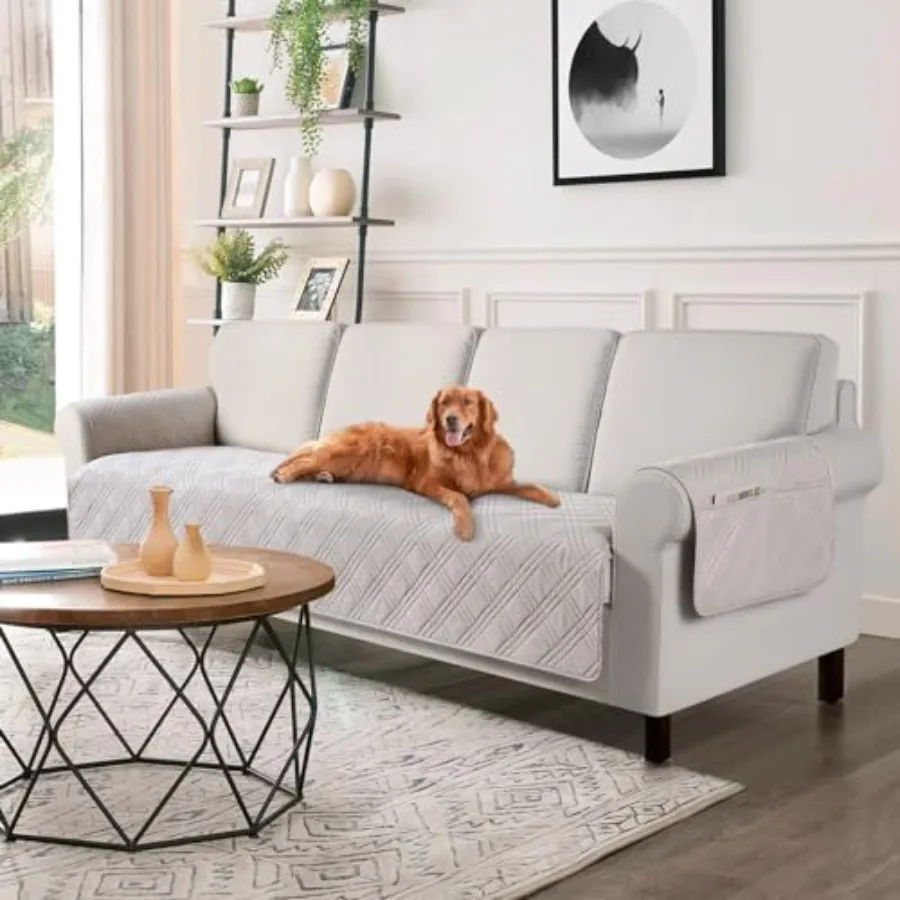 

Waterproof Oversized Couch Covers for Pets Dogs with Non Slip Backing Sofa Seat Covers with Pocket for 4 Cushion Couch Washable