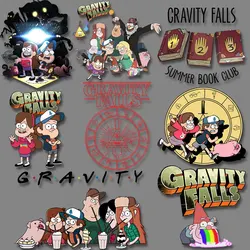 Gravity Falls Disney Cartoon Anime Heat transfer stickers for Clothes Iron on transfers Patches on T-shirts