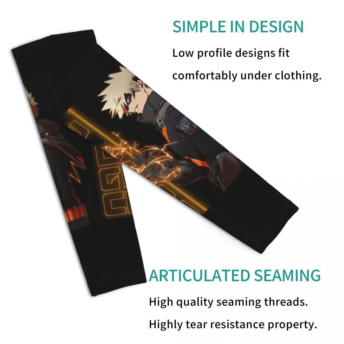 Bakugou Katsuki рукава для мужчин и женщин защита от солнца и ультрафиолета татуировка прикрытие спорт охлаждение велосипедный спорт