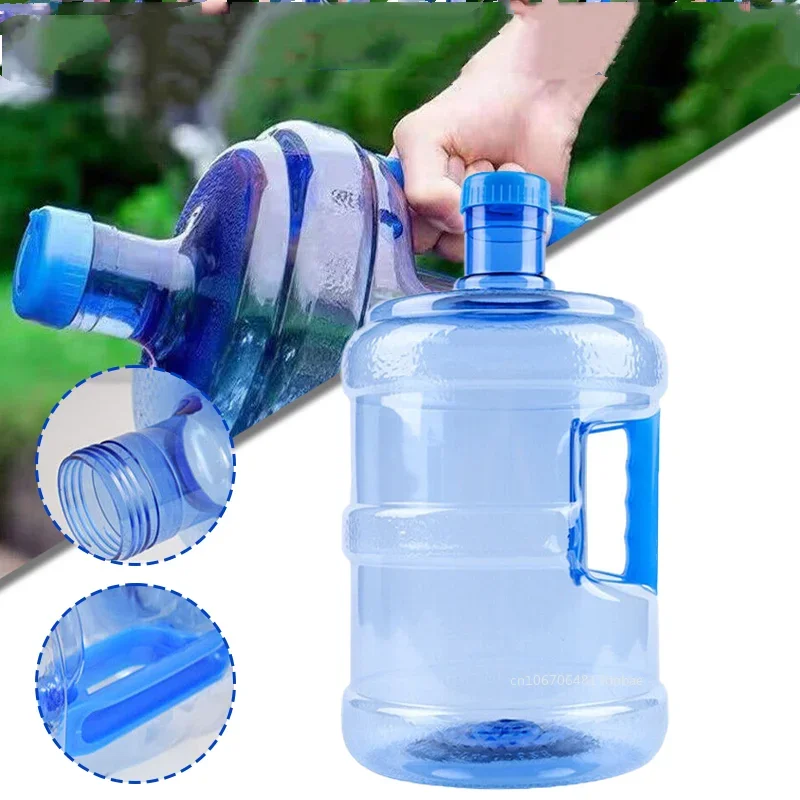 Empty Pure Water Bottle Jug Reusable Portable Mineral Water Container for Outdoor Car Storage Bucket Food Grade Dispenser