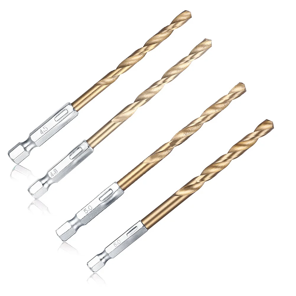 

2 set Hss Drill Bit Set 1.5-6.5Mm Titanium Coated Hex Shank For Wood Plastic Metal Pcb Copper Aluminum Cast Iron Tool Parts End