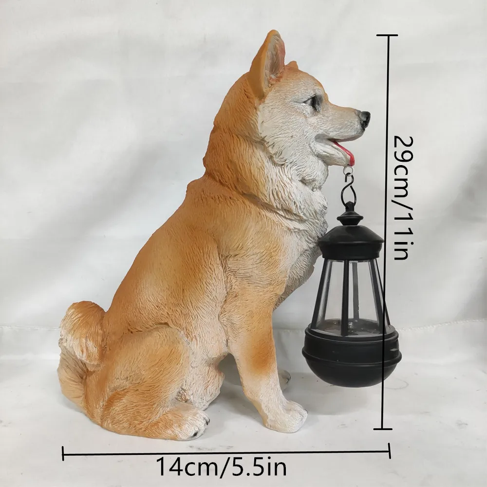 야외 파티오 장식, 입구 장식, 1 pc 정원, 별장, 태양 시뮬레이션 강아지 장식