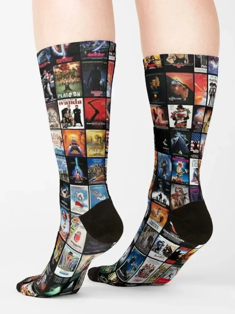 80's movies collage | the best of the best Socks custom loose Men's christmas stocking Designer Man Socks Women's