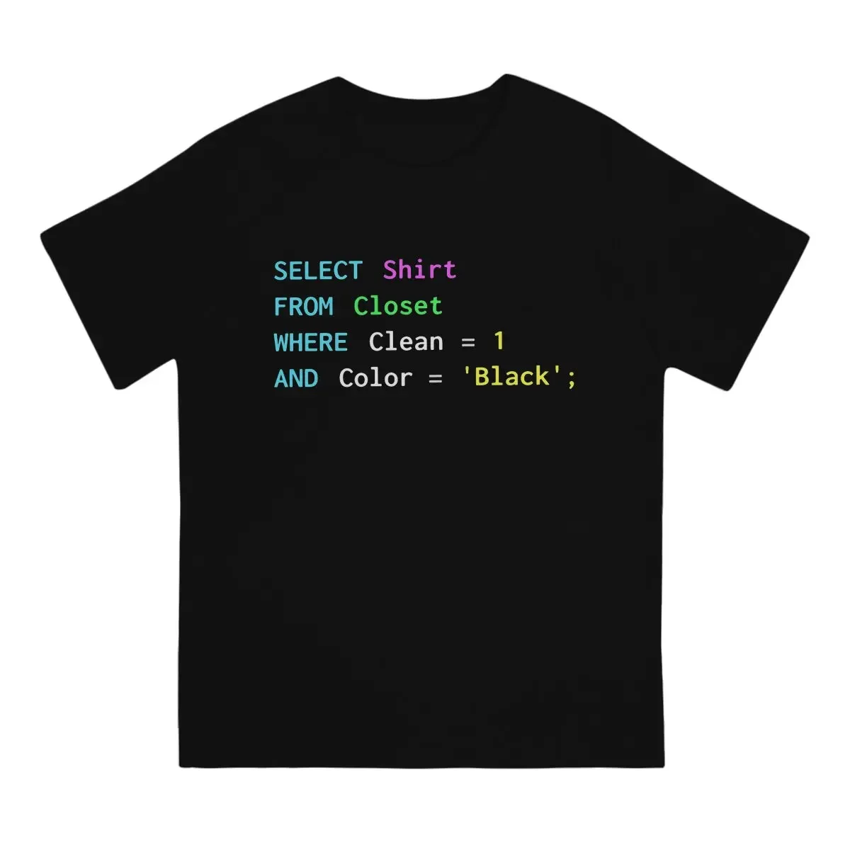 SQL Programmers Linux Operating System Men T Shirt Fibre Fashion Crewneck Polyester TShirt Harajuku