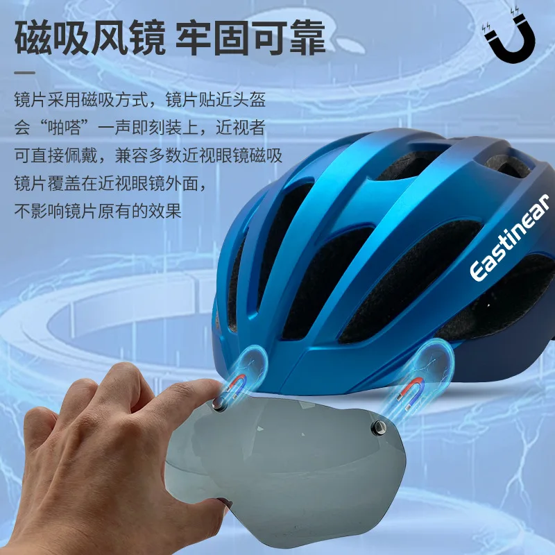 New lightweight and comfortable road and mountain cycling helmet with integrated windshields for cycling helmets