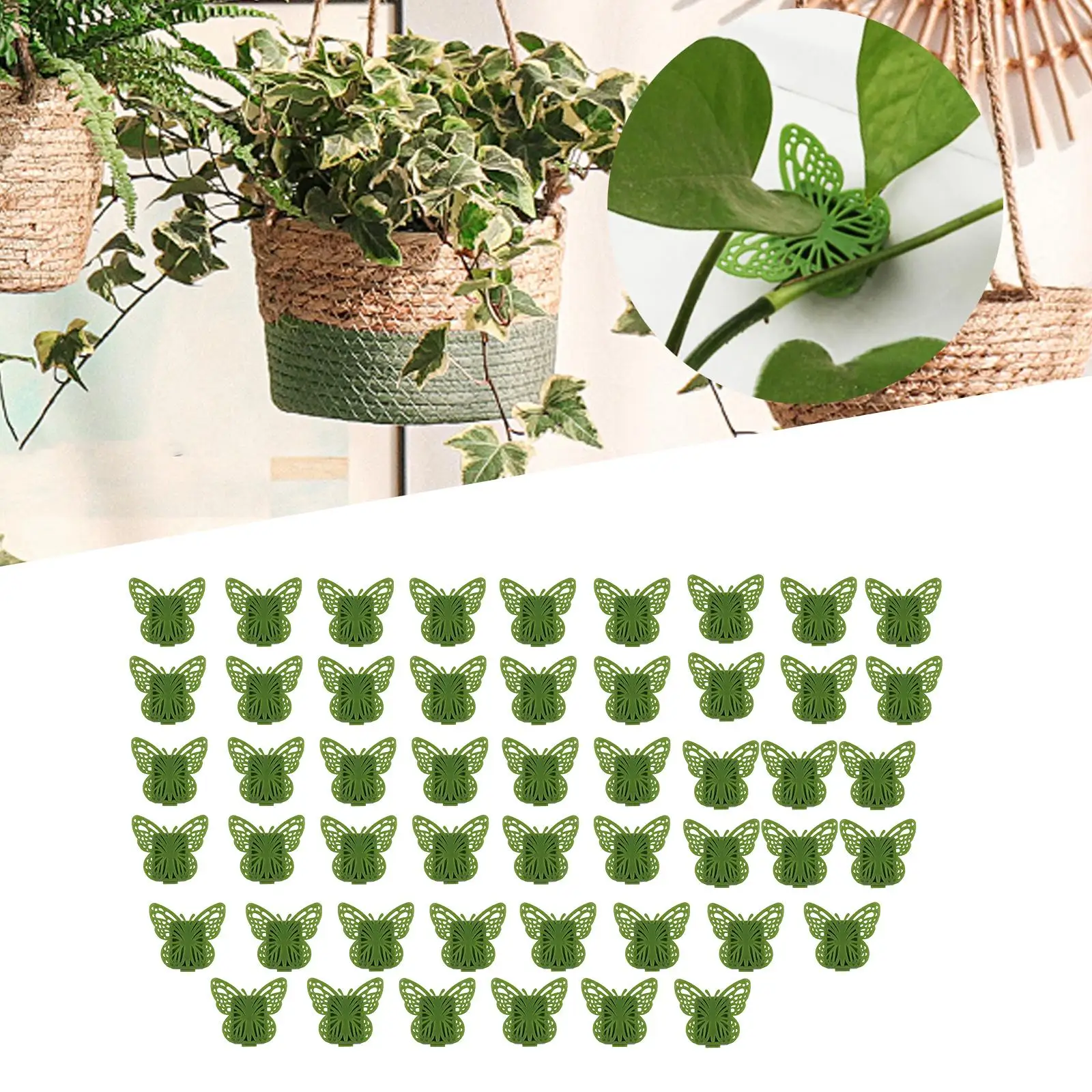 

50 Pieces Climbing Plants Wall Fixture Clips Clamp Fixator Plant Clips Fixer