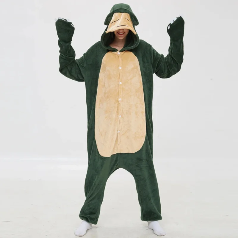 Anime Onesies Women Men Kigurumi Animal Pajamas Cartoon Homewear Winter Warm Suit One-Piece Pijama Couple Overalls Festival Gift