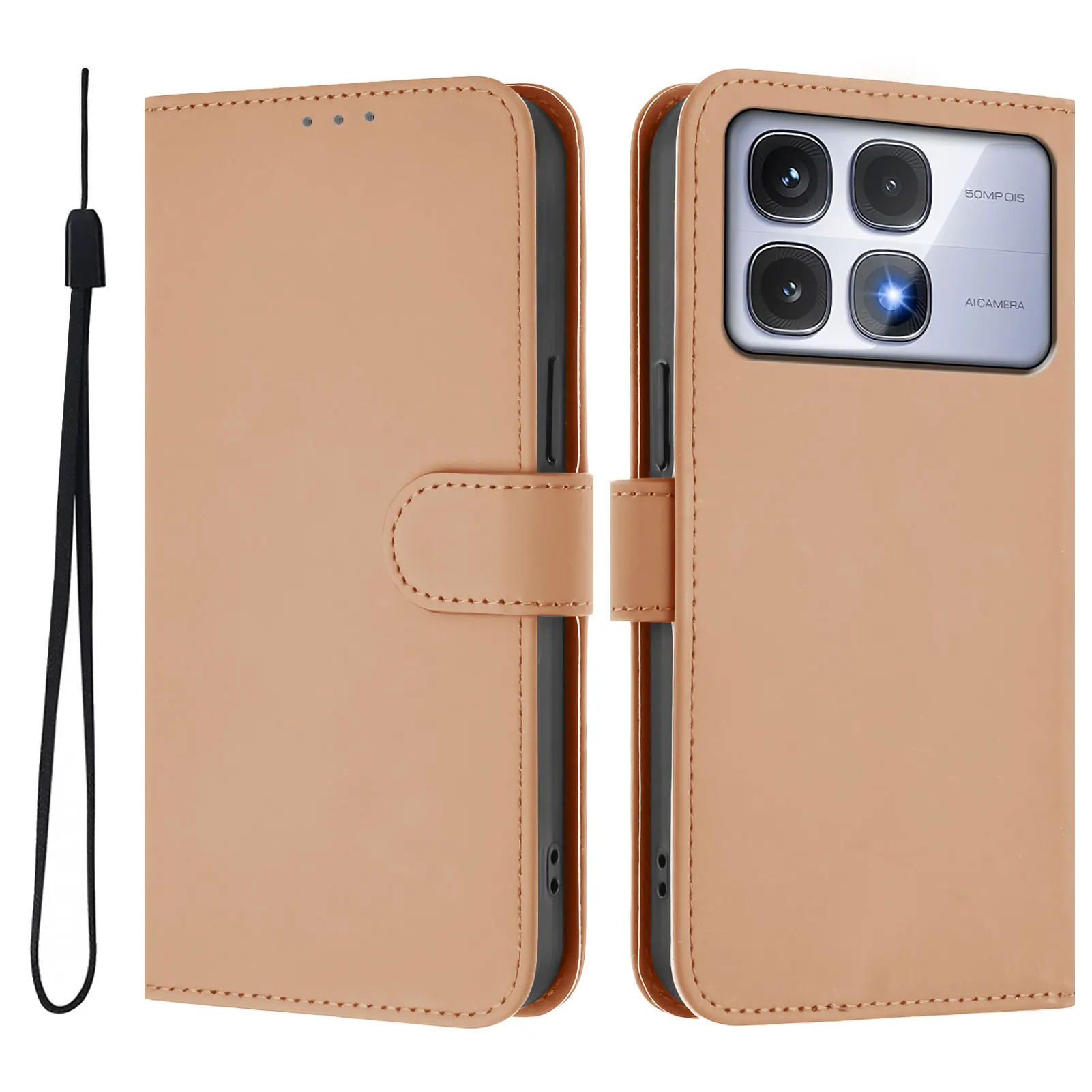 

For Redmi K70 K60 K50 Ultra K40 Redmi A5 A3 A1 on Magnetic Wallet Flip Leather Case Phone Back Cover