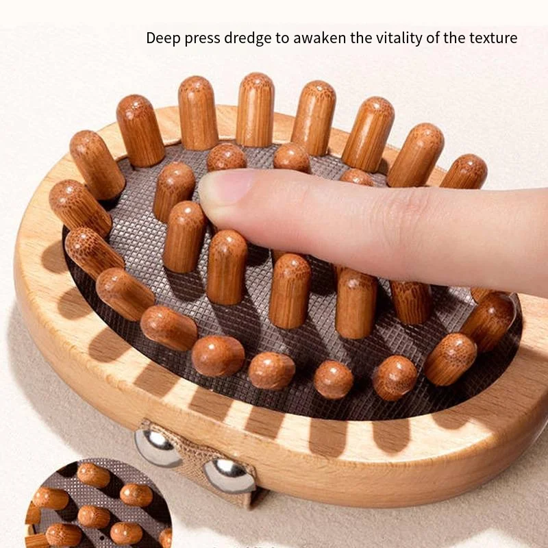 Body Anti Cellulite Brush Soothing Wooden Essential Oil Spa Air Cushion Massage Hair Comb Scalp Massage Brush Body Massager