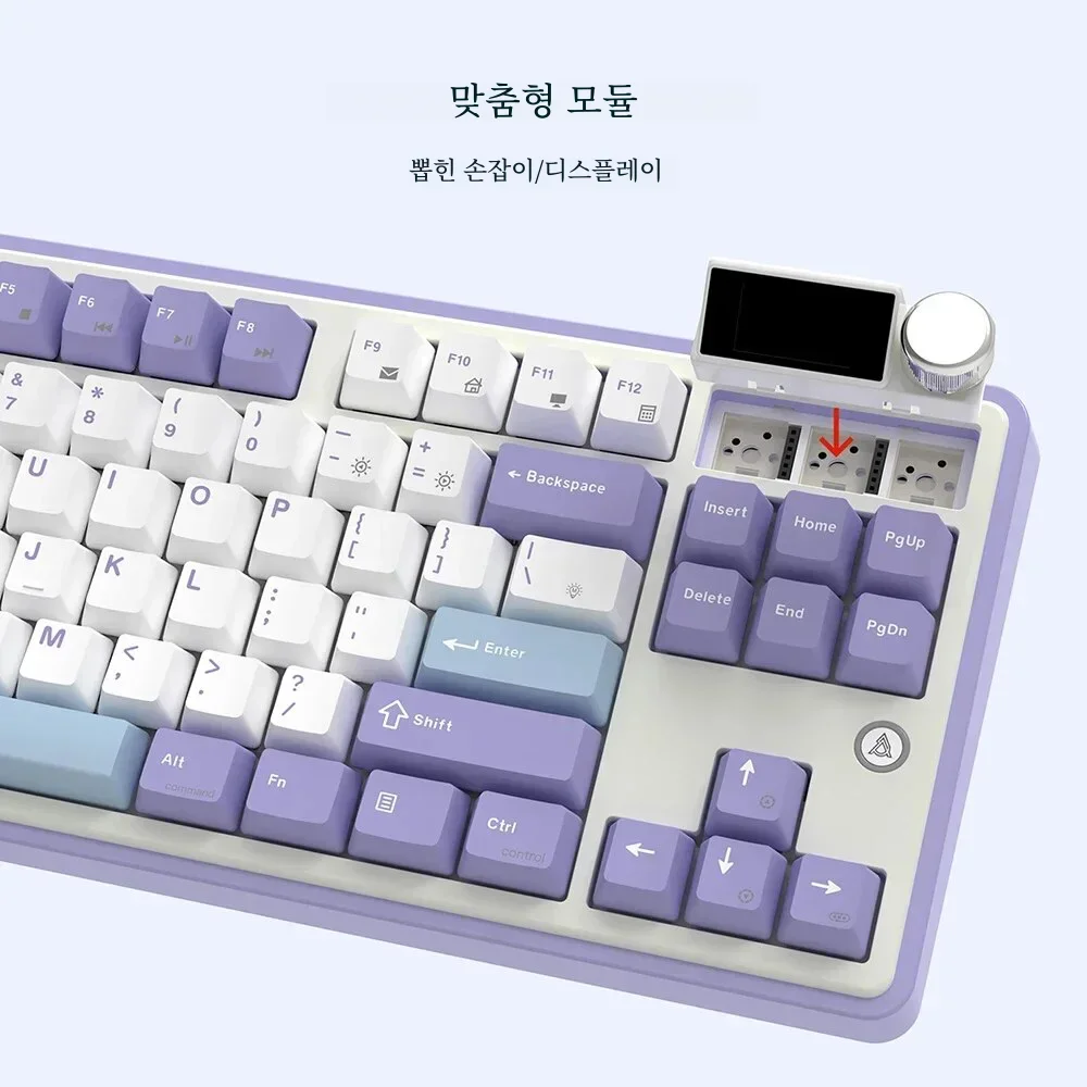 AJAZZ 트라이 모드 RGB 블루투스 무선 게임용 기계식 키보드, USB 유선 87 키, PC 노트북용 핫 스왑, AK870, 2.4GHz, 신제품