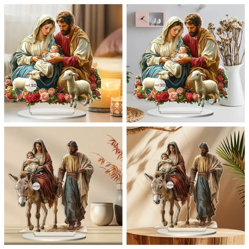 

Warm Family - Deep Bond Between Mother and Son 2D Flat Acrylic Outdoor Party Decoration Artwork Display Piece