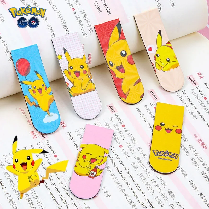 

Anime Pokemon Bookmark Kawaii Pikachu Cartoon Toys Pages Books Readers School Supplies Stationery Kids Birthday Gifts Anime