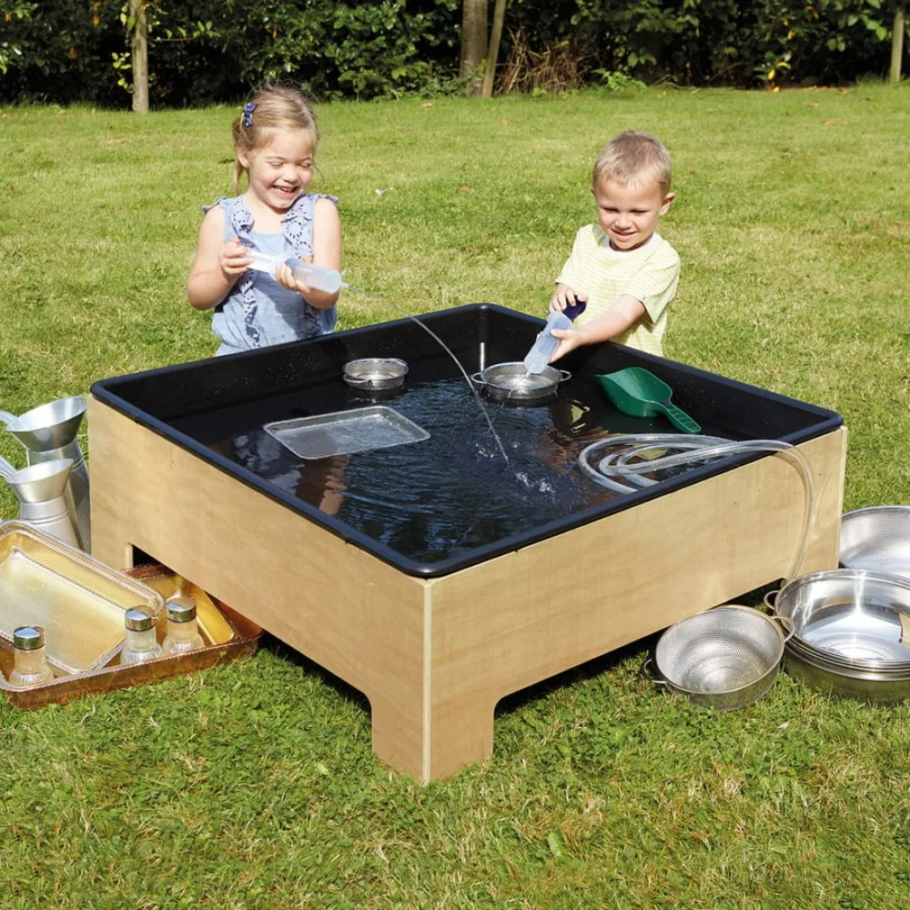 Montessori Daycare Sandpit Outdoor Low Sand and Water Tray Table Toddler Nursery Sensory Wood Kindergarten Preschool Playground