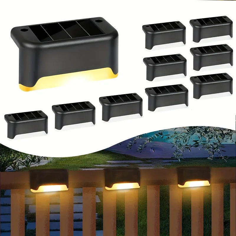 

10pcs LED Solar Garden Lights Portable Outdoor Pathway Decorative Lighting Waterproof Solar Powered Lamp for Fence Deck Festive