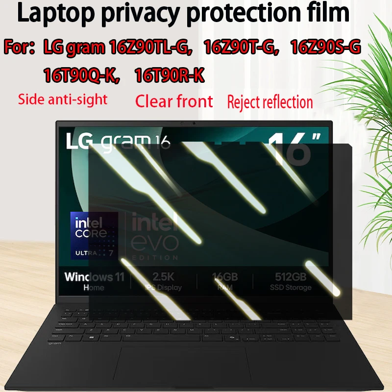 For LG gram 16 HD screen protector 16Z90TL/16Z90T-G Laptop anti-reflective film 16T90Q/16T90R-K privacy protection film 16Z90S