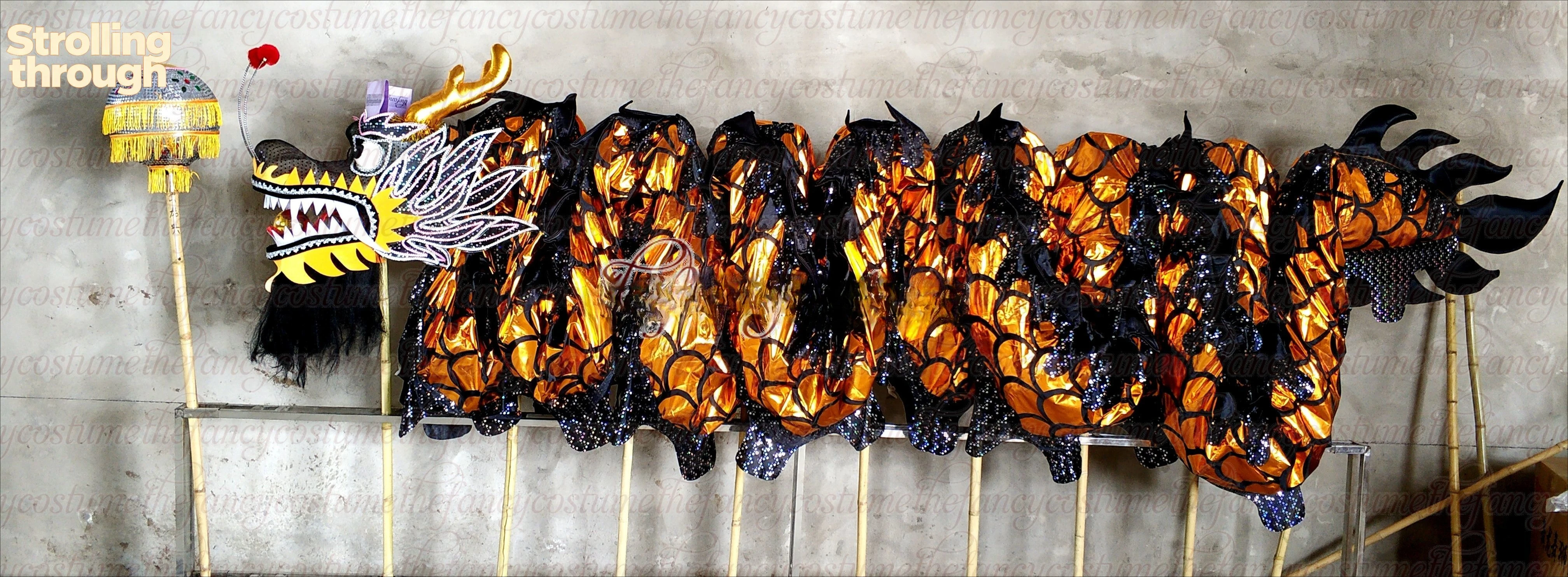 

Декоративный костюм-талисман «Дракон» для фольклорного фестиваля, 13 м, 10-метровый, позолоченный, в стиле китайской культуры, для студентов