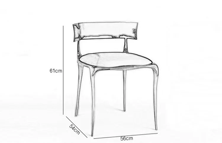 Light luxury solid brass dining chair creativity