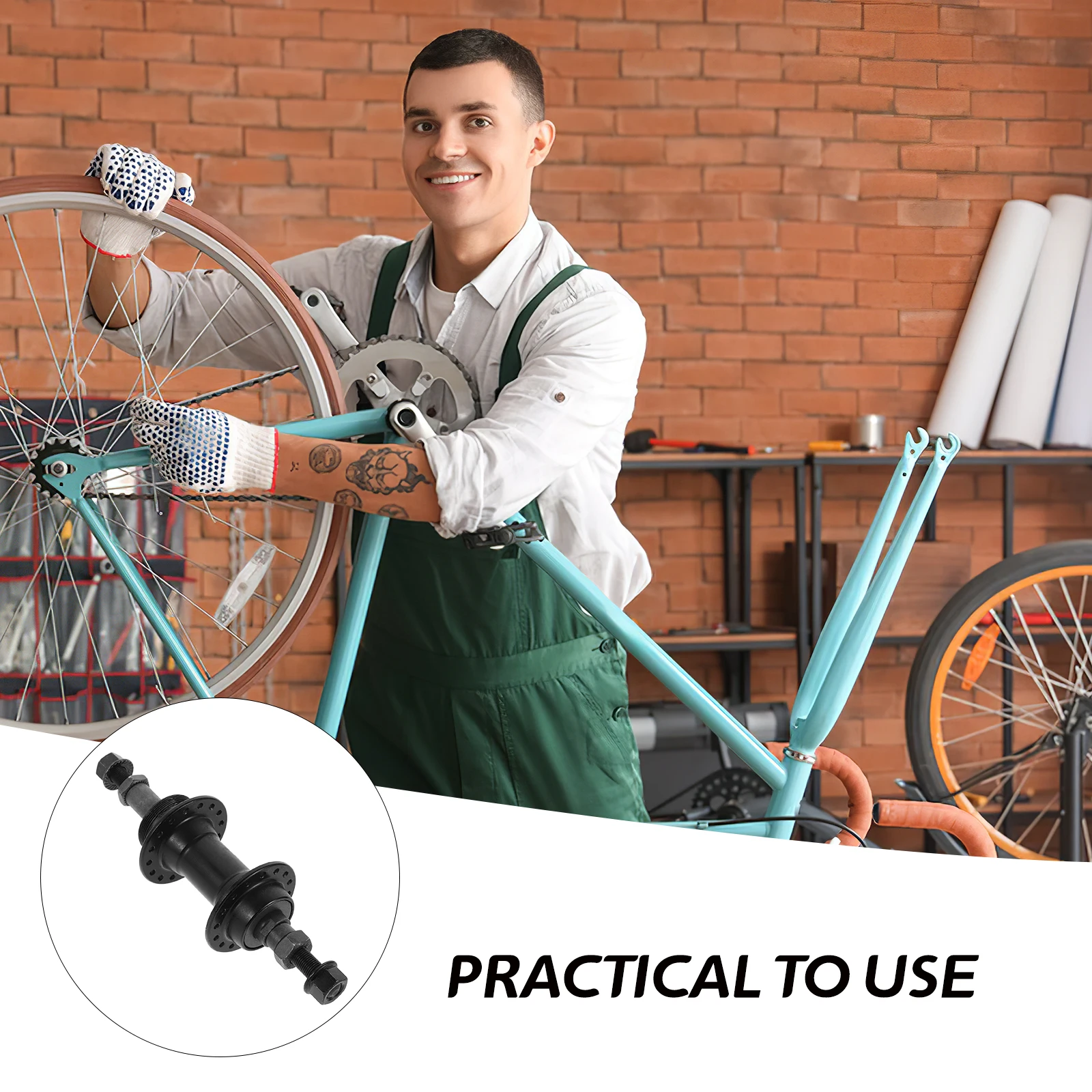 

32-hole Hub Durable Metal Non-Quick Release 32 Hole Bike Shaft Rear Wheel Axle Mountain Bike Accessories Bolt Lock Hubs