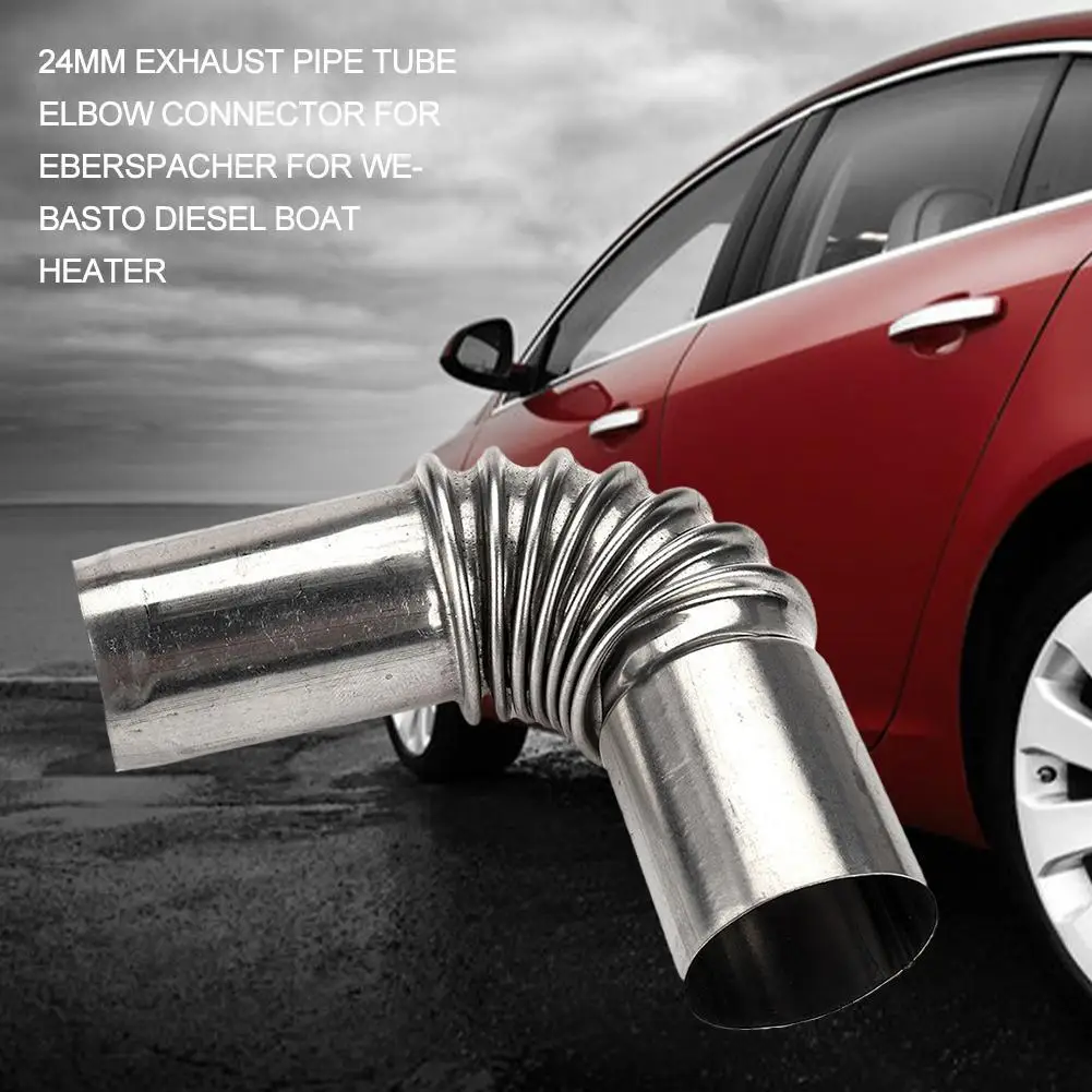 24mm Car Air Heater Elbow Pipe Outlet Duct Exhaust Connector For Webasto Eberspaecher Parking Heater