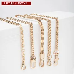 60/110cm Bag Chains Transformation Shoulder Strap Golden Cross-body Chain Backpack Replacement Metal Bag Strap Bag Accessories