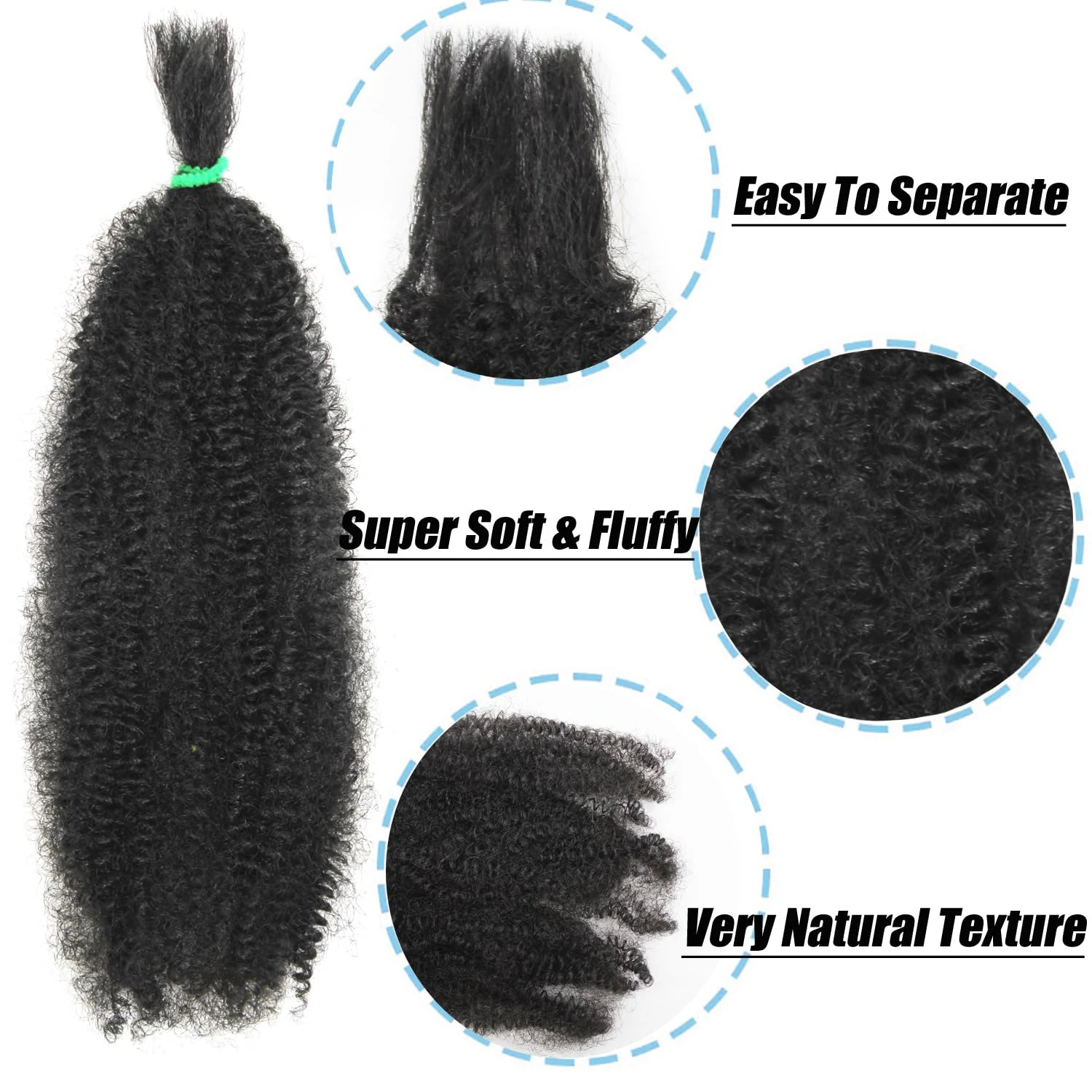 1/7 แพ็ค Afro Kinky ผม Pre ยืด Afro Kinky Twist ผม Braiding ผม Kinky Twist Crochet Braids สังเคราะห์