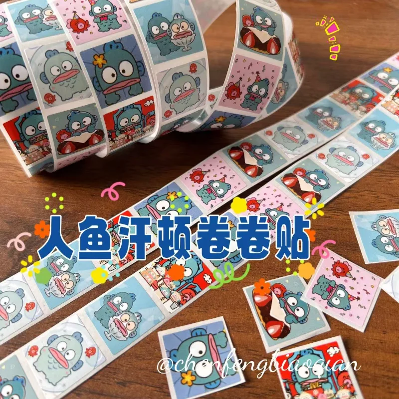 500 قطعة ملصقات Hangyodon Kawaii DIY بها بنفسك ختم التسمية الزخرفية الكرتون الاطفال حفلة عيد ميلاد الحلوى هدية ملصقات لوازم مكتبية