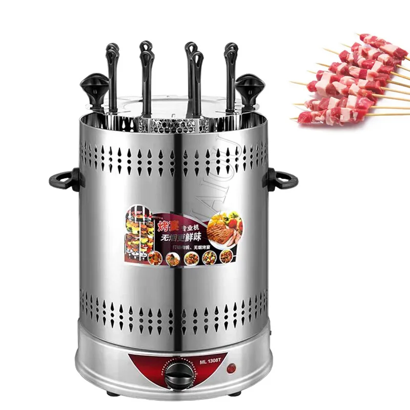 

Electric Grill 6/8/10 Sticks Automatic Revolving Vertical Grill Timing Barbecue Tools Smokeless Mutton Bbq Skewers Machine