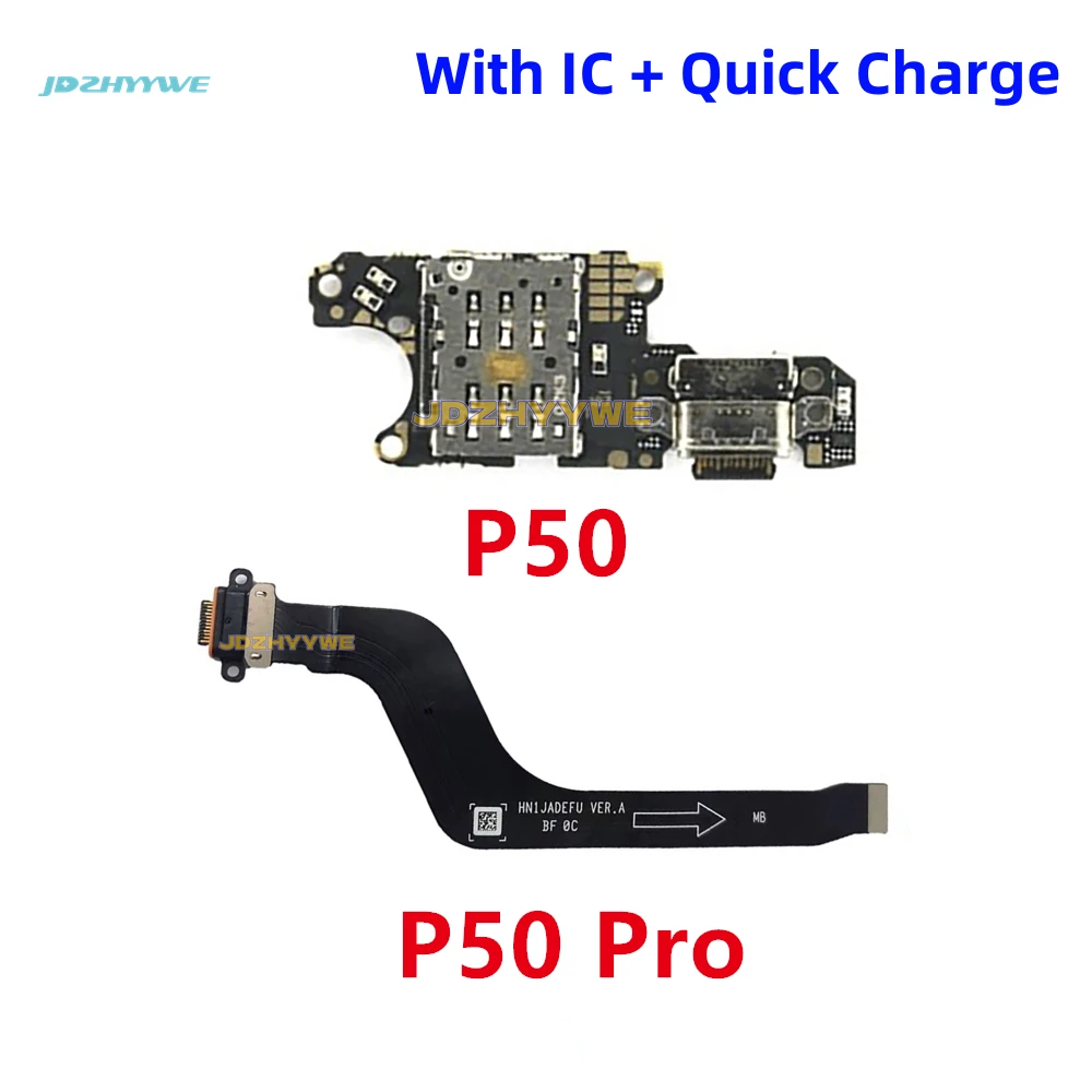 

USB Charger Dock Mic Sim Connector Port Charging Board Flex Cable For Huawei P50 Pro Phone Parts