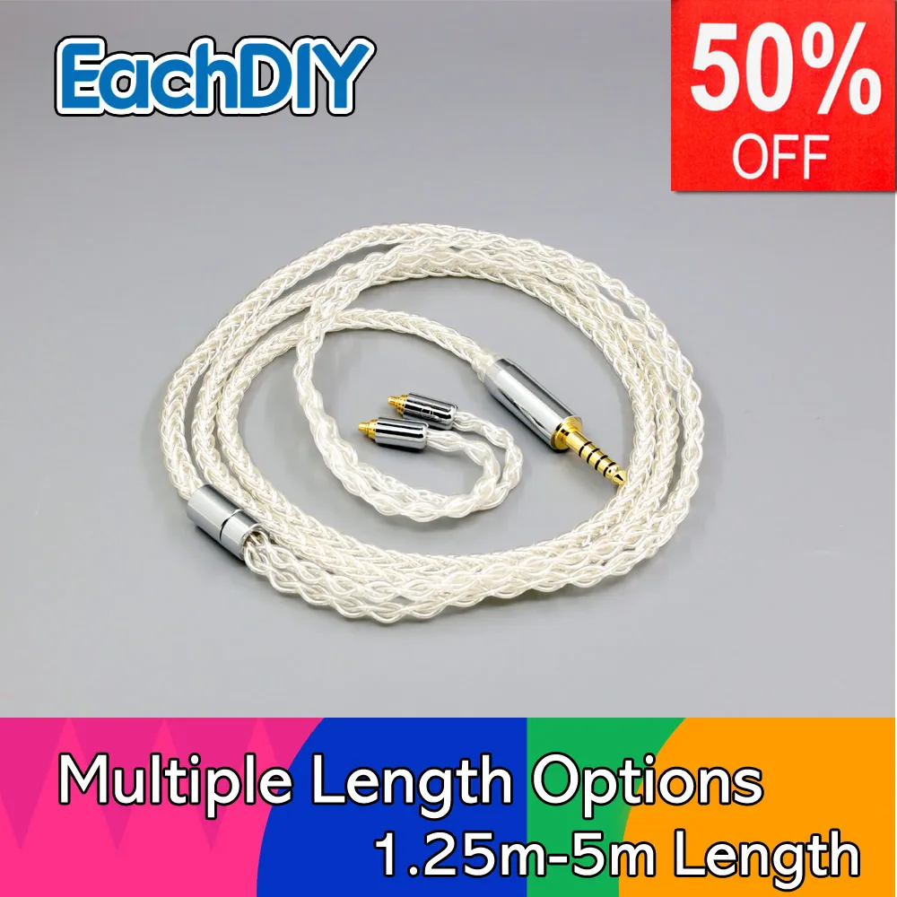 

8 Core 99% 7n Pure Silver Palladium Earphone Cable For AKG N5005 N30 N40 MMCX Earphone LN008395