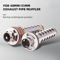 Universal Motorcycle Exhaust Modify 48MM 51MM Catalyst Noise Sound Valve Type DB Killer For Most Tail Killer Muffler