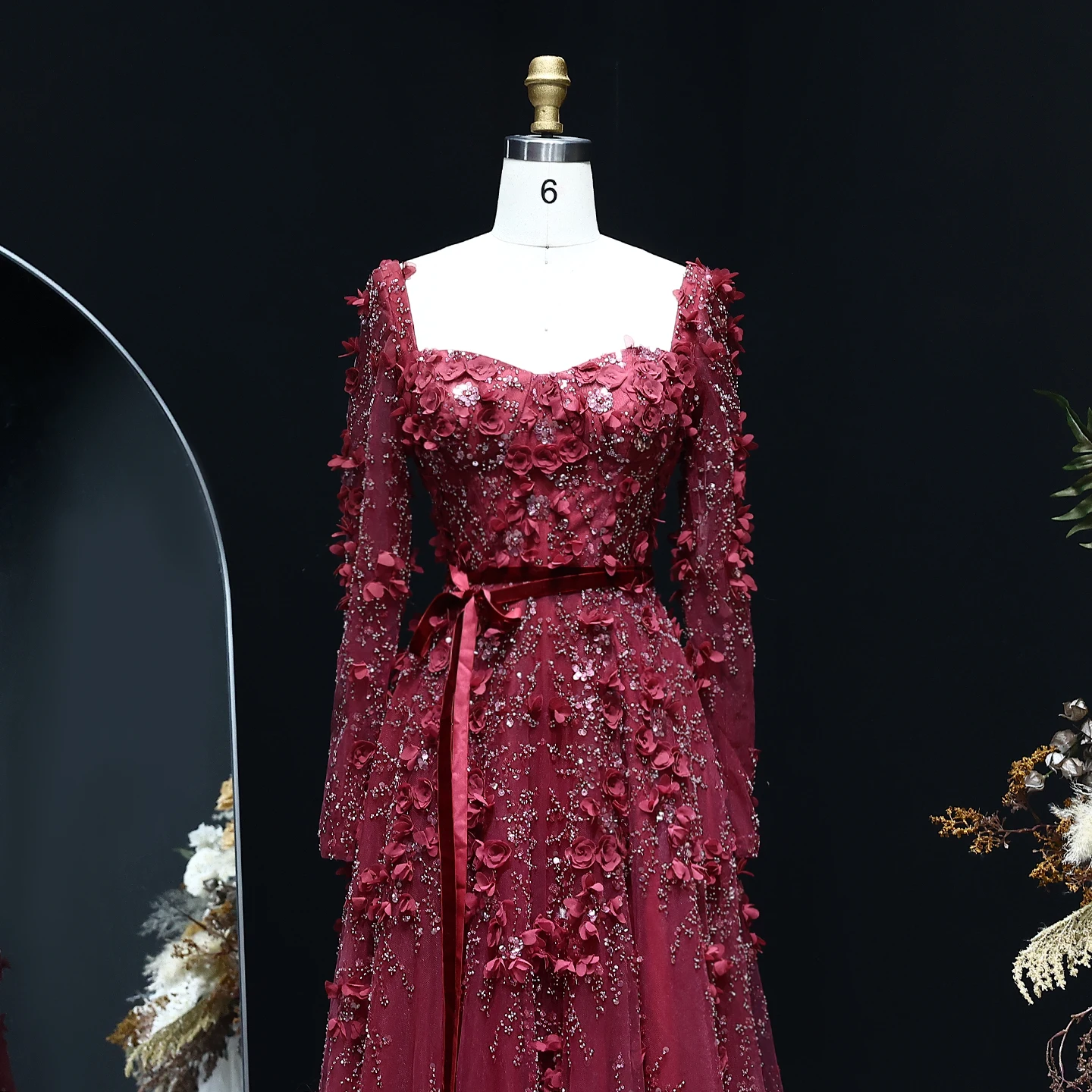 Sharon Said Luxury 3D Flower Gray Long Sleeves Evening Dresses for Wedding Party Arabic A-line Formal Gowns SS353 Customized - AliExpress 320 Sharon Said Luxury 3D Flower Gray Long Sleeves Evening Dresses for Wedding Party Arabic A-line Formal Gowns SS353 Customized - AliExpress 320