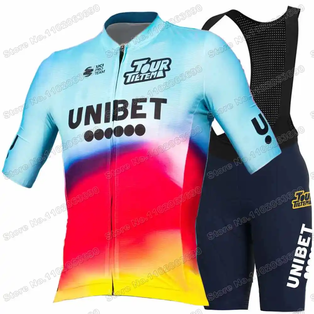 2024 TDT-Unibet Team Cycling Jersey Set Men Cycling Clothing Summer Road Bike Shirts Suit Bicycle Bib Shorts MTB Fietskleding