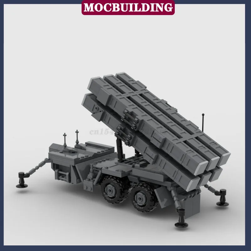 MOC Military MIM-104 Vehicle Transport Model Building Block Rocket Launcher System Assembly Boy Collection Toy Gifts