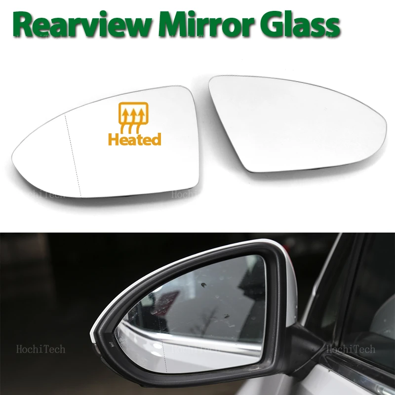 For Volkswagen VW Golf 7 MK7 / MK7.5 GTI GTD 2012-2021 Touran 5T Side Mirrors Reflective Lens Rearview Mirror Glass Lenses