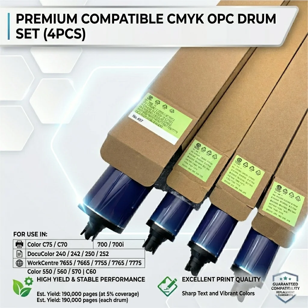 1Set 4PCS CMYK OPC Drum for Xerox C75 C70 700 DC242 DC 242 DC250 252 550 560 570 C60 WC7655 7755 7775