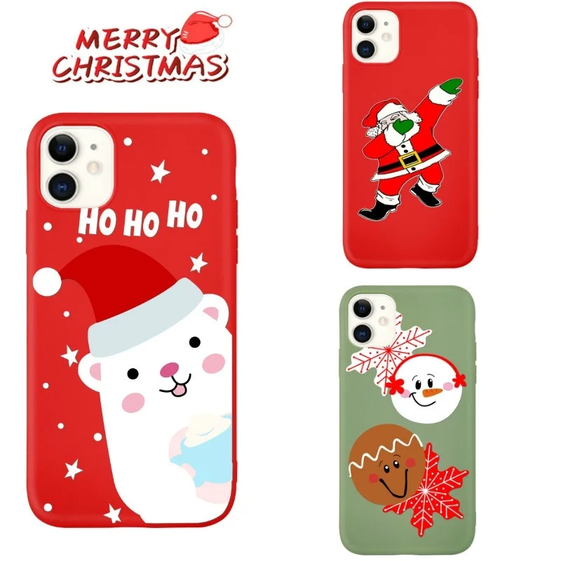 Christmas TPU Protective Cover for iPhone 11 11Pro 11Pro Max Frosted Soft Phone Case