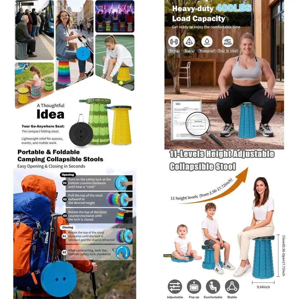 

Улучшенный утолщенный складной стул, портативный складной стул-кресло, легкий, но прочный, складной стул для кемпинга, выдвижной.