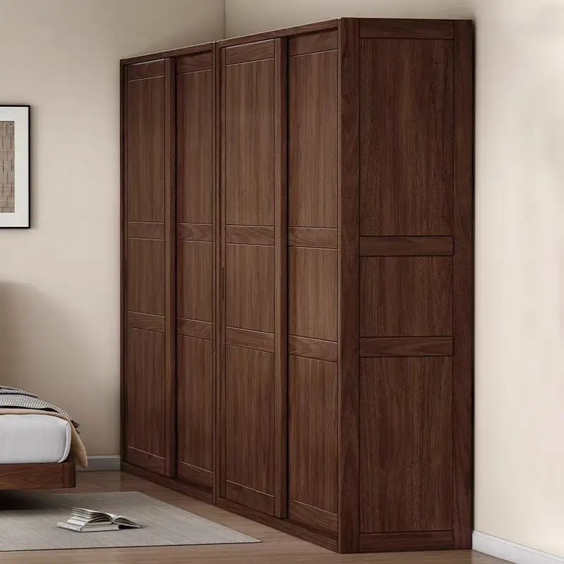 Customizable sliding door sliding door North American floor cabinet household bedroom large capacity locker wardrobe