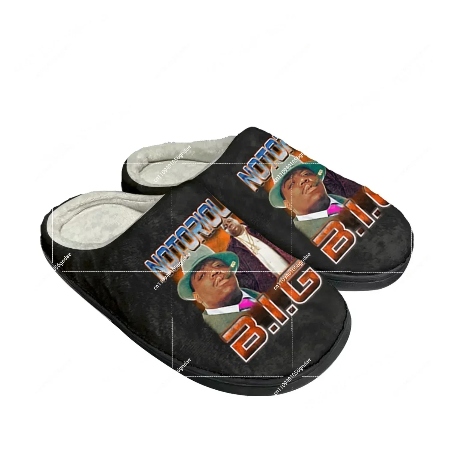 The Notorious B.I.G Rapper Trends Home Cotton Custom Slippers Mens Womens Sandals Plush Bedroom Keep Warm Shoe Thermal Slipper