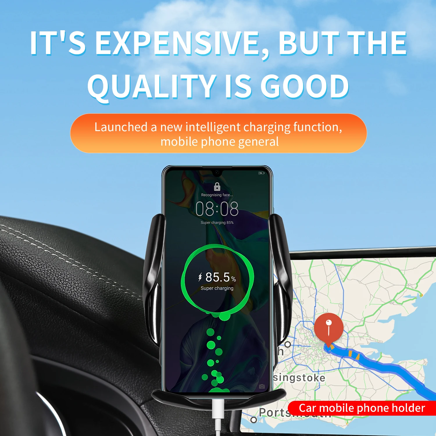 Support de Navigation pour écran de voiture Geely Galaxy L7 2023 2024, 13.2 pouces, Base fixe, chargement sans fil, support pour Smartphone