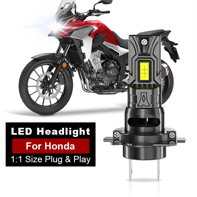 1/2PCS Motorcycle H7 LED Headlight Bulbs For Honda CB500X CBF600 CBR125R CBR300R CBR500R CBR600RR NC750X RVT1000R High/Low Beam