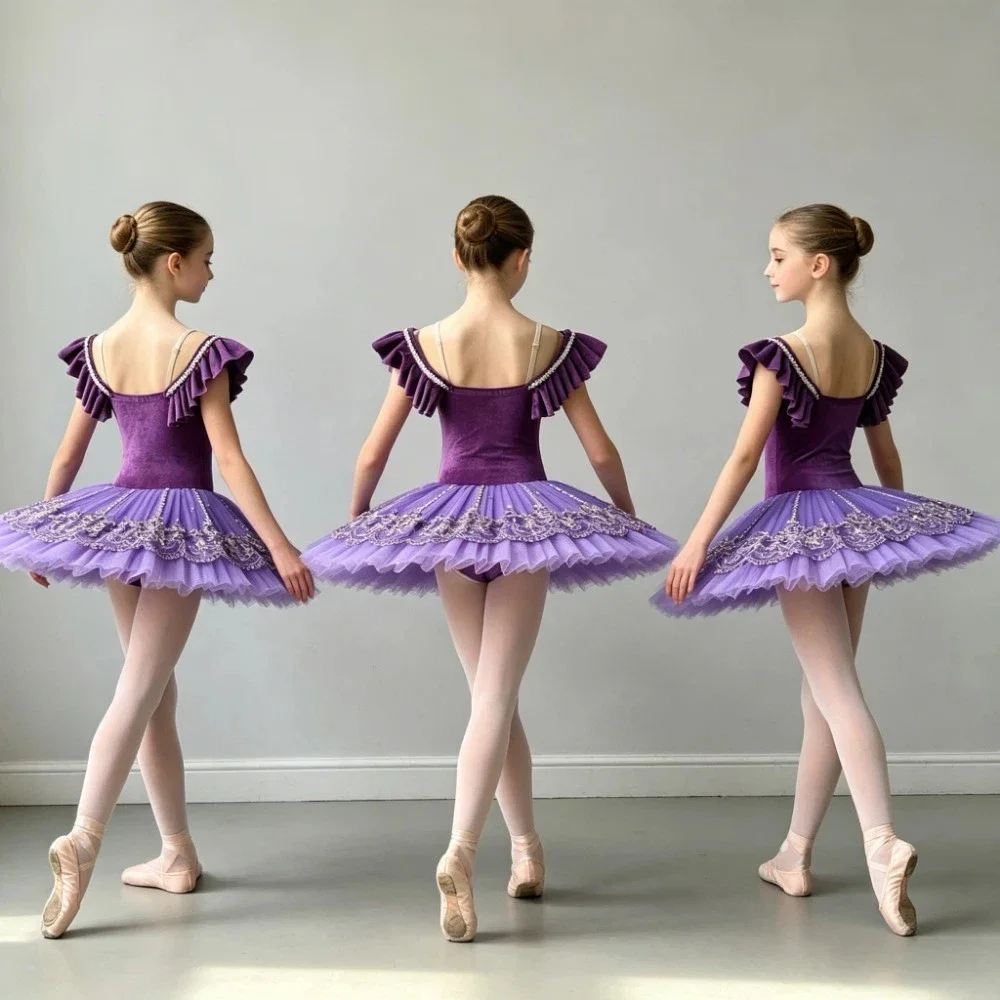 

Kids Ballet Tutu Dress Girls Swan Lake Tulle Skirt New Style Children Stage Performance Ballet Dance Costume