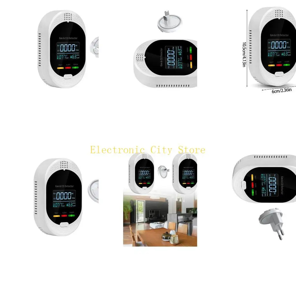

Газовая тревога с настроенным монитором влажности температуры для кухонного гаража Использование HU8D