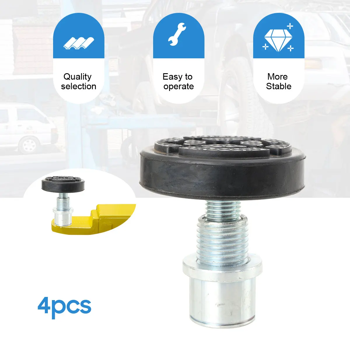 4 قطعة وسادة الرافعة رفع وسادة مطاطية الإطار السكك الحديدية محول ل قرصة لحام الجانب رافع السيارات رفع المطاط منصات أداة للرافعات