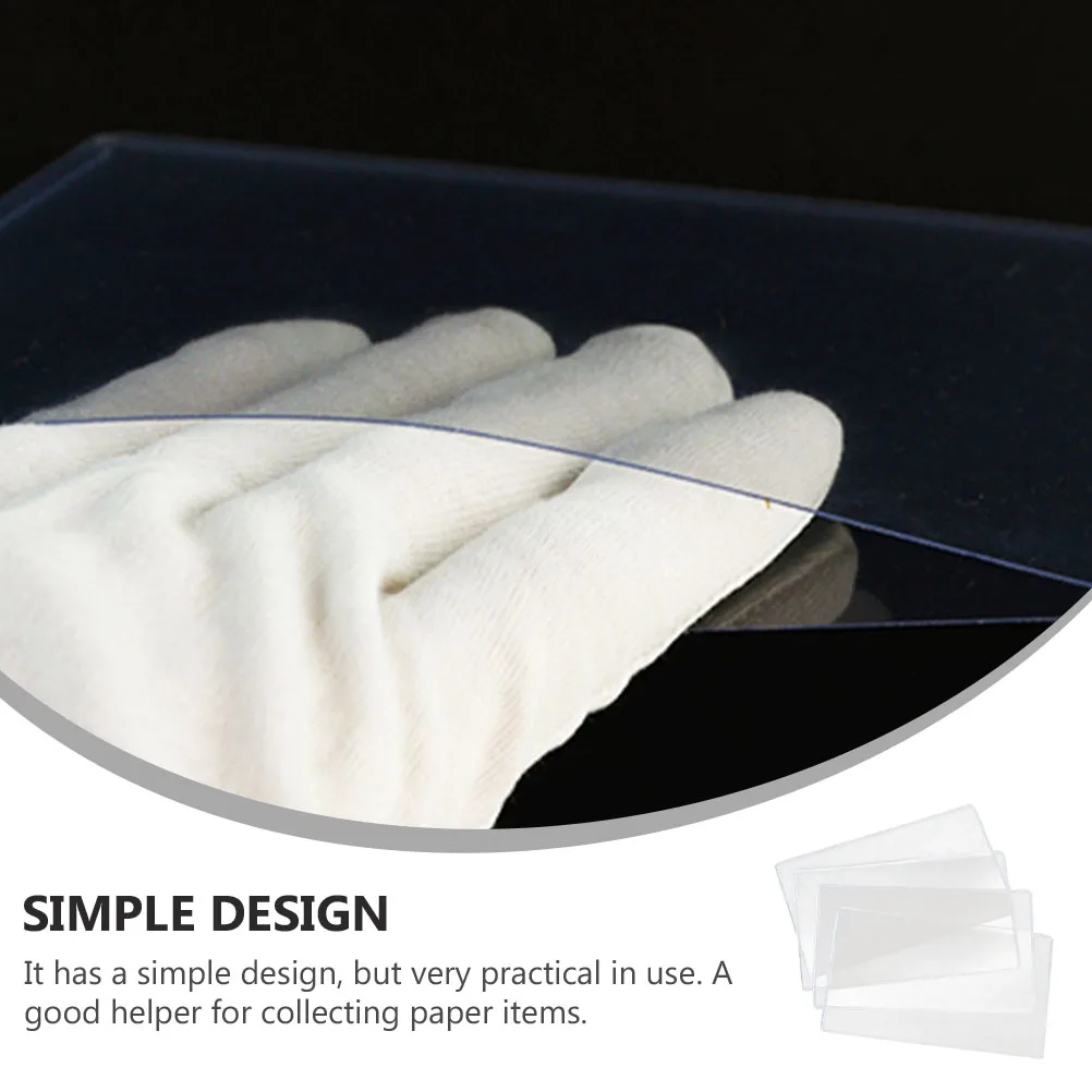 20pcs Hard Plastic Cover For Paper Money Holders Clear Protective Bag Banknote Storage Pouch Waterproof Currency Collection