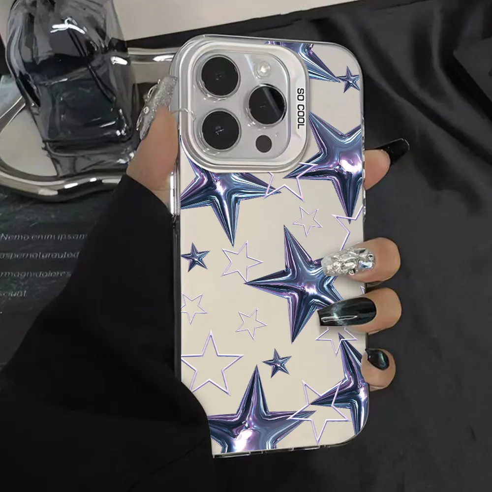 Candy Color Case For Xiaomi Redmi 13 13C 12 4G 5G 10 A1 A2+ A3 A3x Redmi 9 10 Prime 2022 Cover Shockproof Luxury Star Fundas
