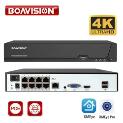 8CH 4K POE NVR Xmeye Gesicht Erkennung Video Recorder 4CH Für Poe Kameras Video Überwachung System Sicherheit Schutz