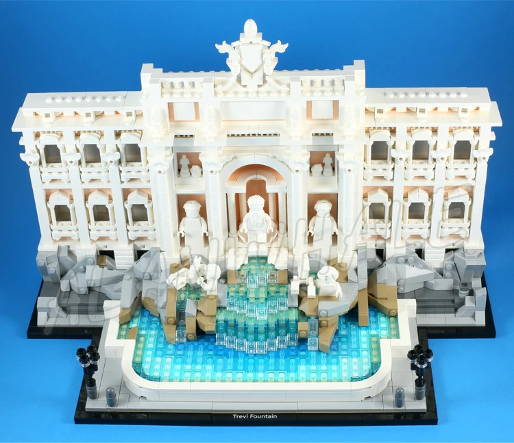 1880pcs Architecture Trevi Fountain Rome memorabilia landmark Wishing Well 11062 Building Blocks Toy Compatible With Model