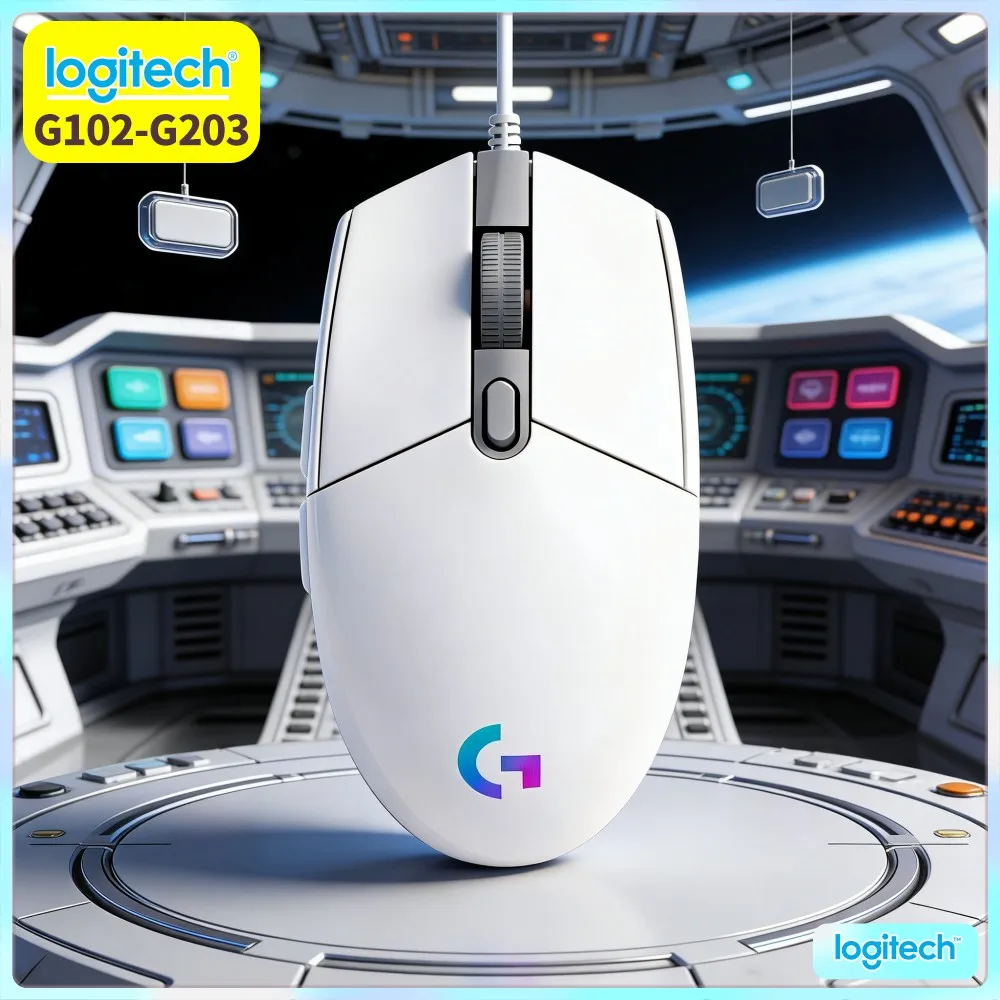 Logitech G102 Gaming Mouse, 1Ms Report Rate, 1000Hz Polling, RGB Backlit, Mechanical Buttons, 6 Programmable Keys For Gamers